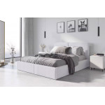 Čalúnená posteľ HILTON 140x200cm výklopná biela Čalúnená posteľ HILTON 140x200cm výklopná biela